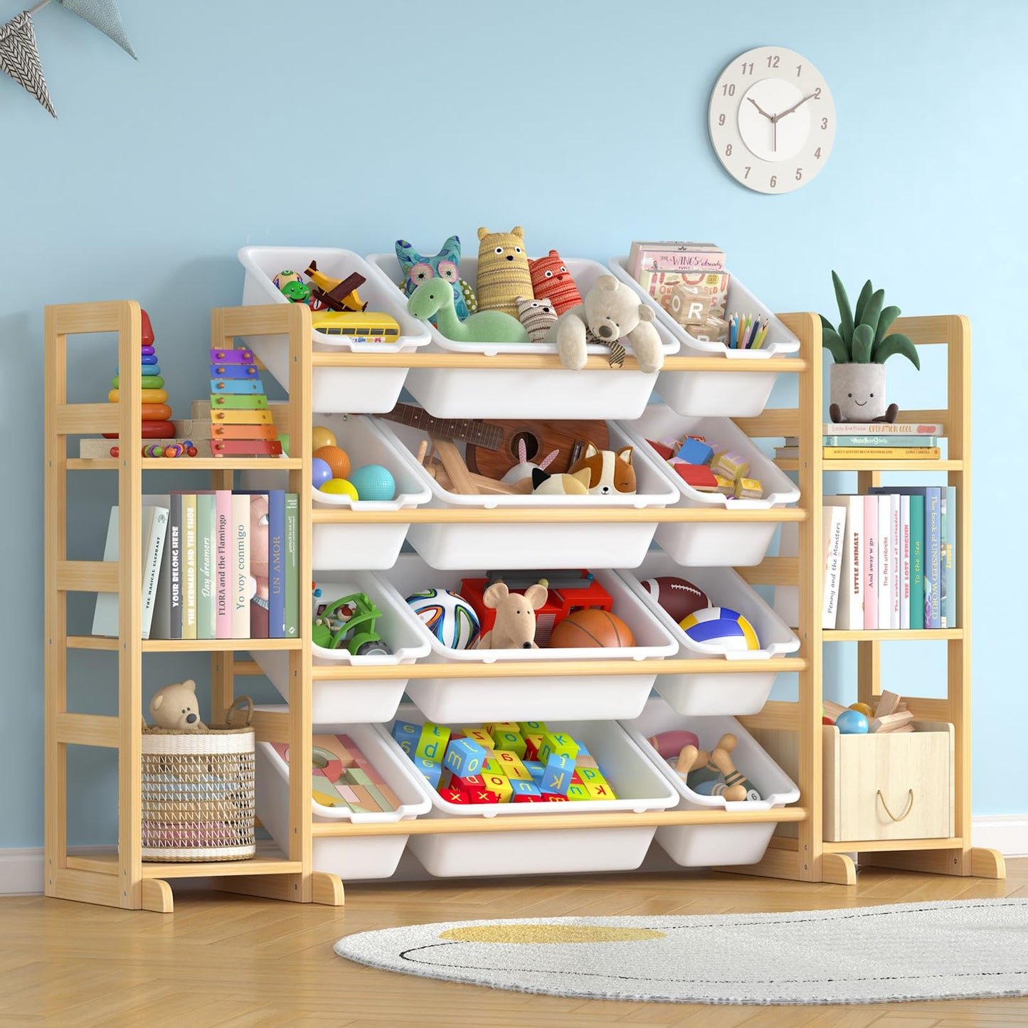 Large Kids Toy Storage Organizer with Shelves & Bins