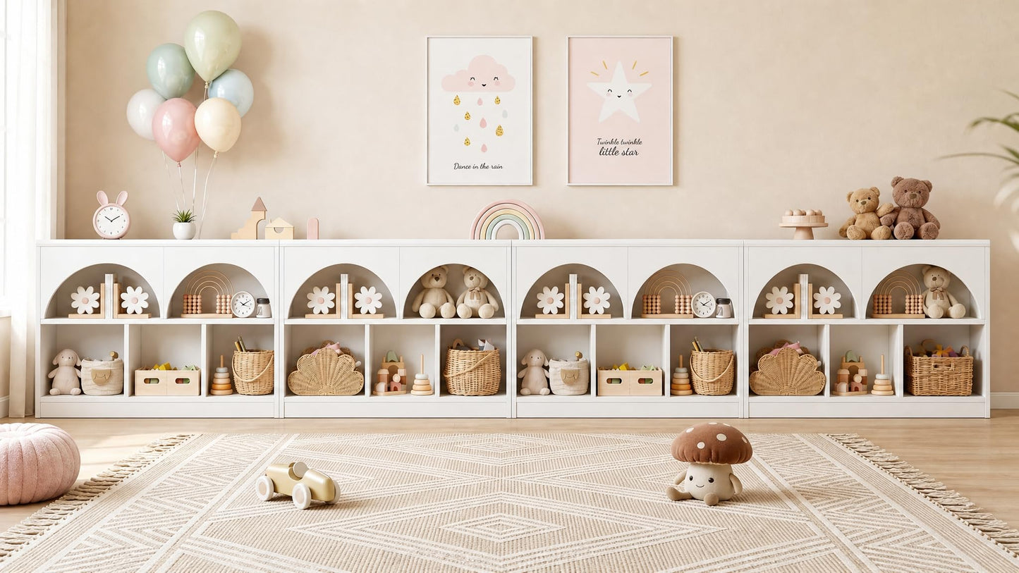 Kids Toy Storage Organizer with Bookshelf Drawers