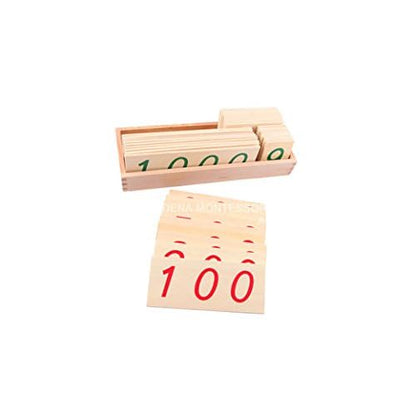 Montessori Wooden Number Cards with Box