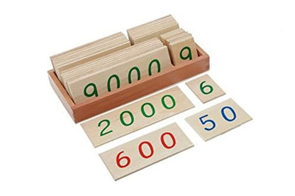 Montessori Wooden Number Cards with Box