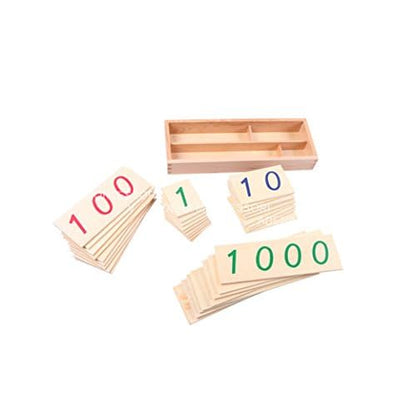 Montessori Wooden Number Cards with Box