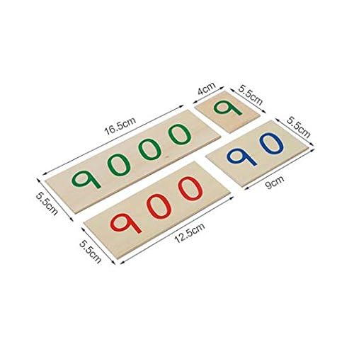 Montessori Wooden Number Cards with Box