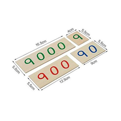 Montessori Wooden Number Cards with Box