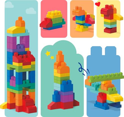 80-Piece Toddler Building Blocks Set