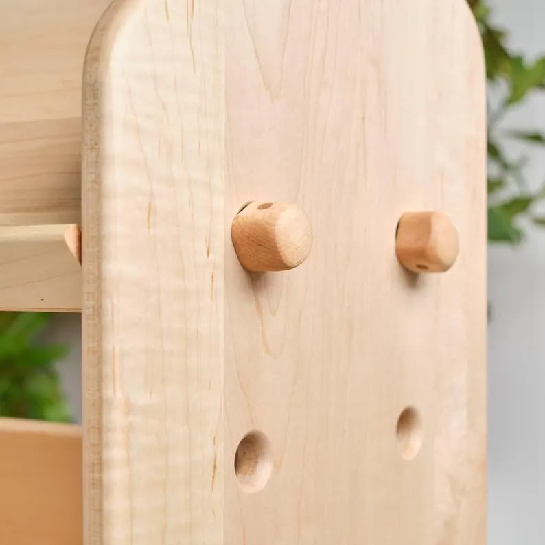 3-Tier Natural Wood Kids Bookshelf Organizer