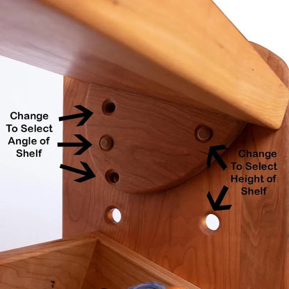 3-Tier Natural Wood Kids Bookshelf Organizer