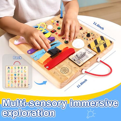Montessori Busy Board for Toddlers 1-3 Years