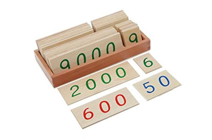 Montessori Wooden Number Cards with Box