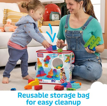 80-Piece Toddler Building Blocks Set