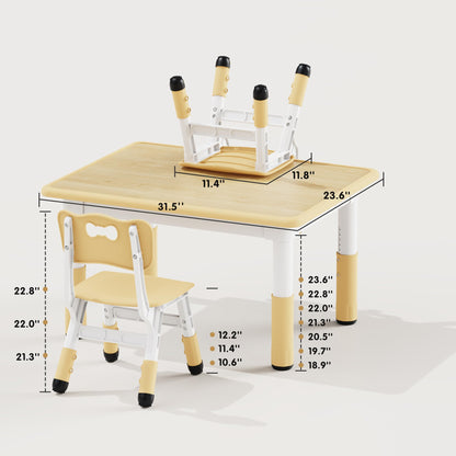 Adjustable Toddler Table and Chair Set