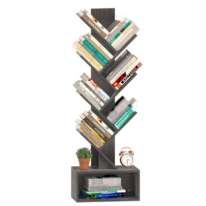 Tree Shape Kids Bookshelf with 6 Shelves