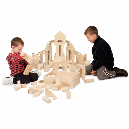 60-Piece Wooden Building Blocks Set