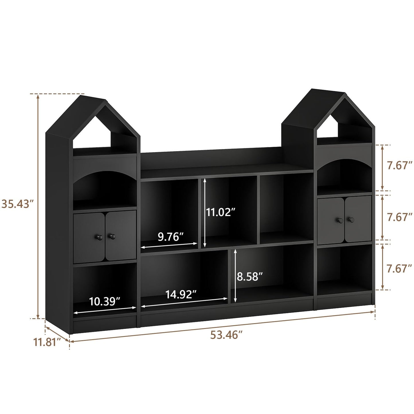 Castle Shape Kids Bookshelf & Toy Storage Organizer