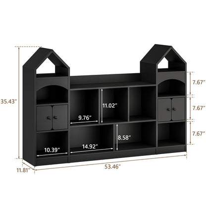 Castle Shape Kids Bookshelf & Toy Storage Organizer