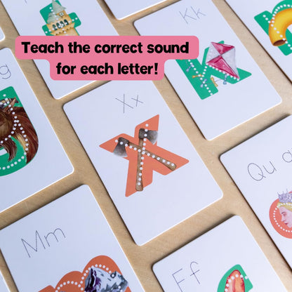 Phonics Alphabet Flash Cards for Preschool Kids