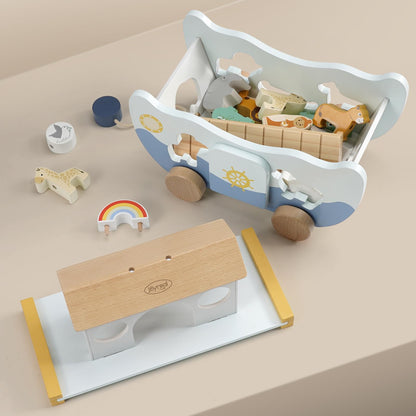 Wooden Noah's Ark Montessori Toy