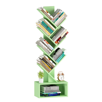 Tree Shape Kids Bookshelf with 6 Shelves