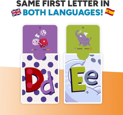 Bilingual Alphabet Flash Cards for Toddlers