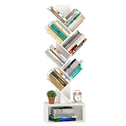 Tree Shape Kids Bookshelf with 6 Shelves
