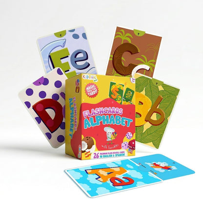 Bilingual Alphabet Flash Cards for Toddlers