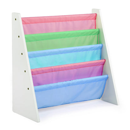 4-Tier Kids Sling Bookshelf Organizer