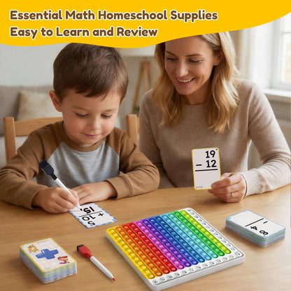 Math Flash Cards with Fidget Learning Chart