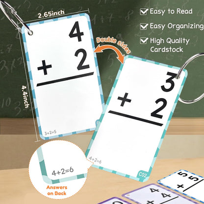 Math Flash Cards with Fidget Learning Chart
