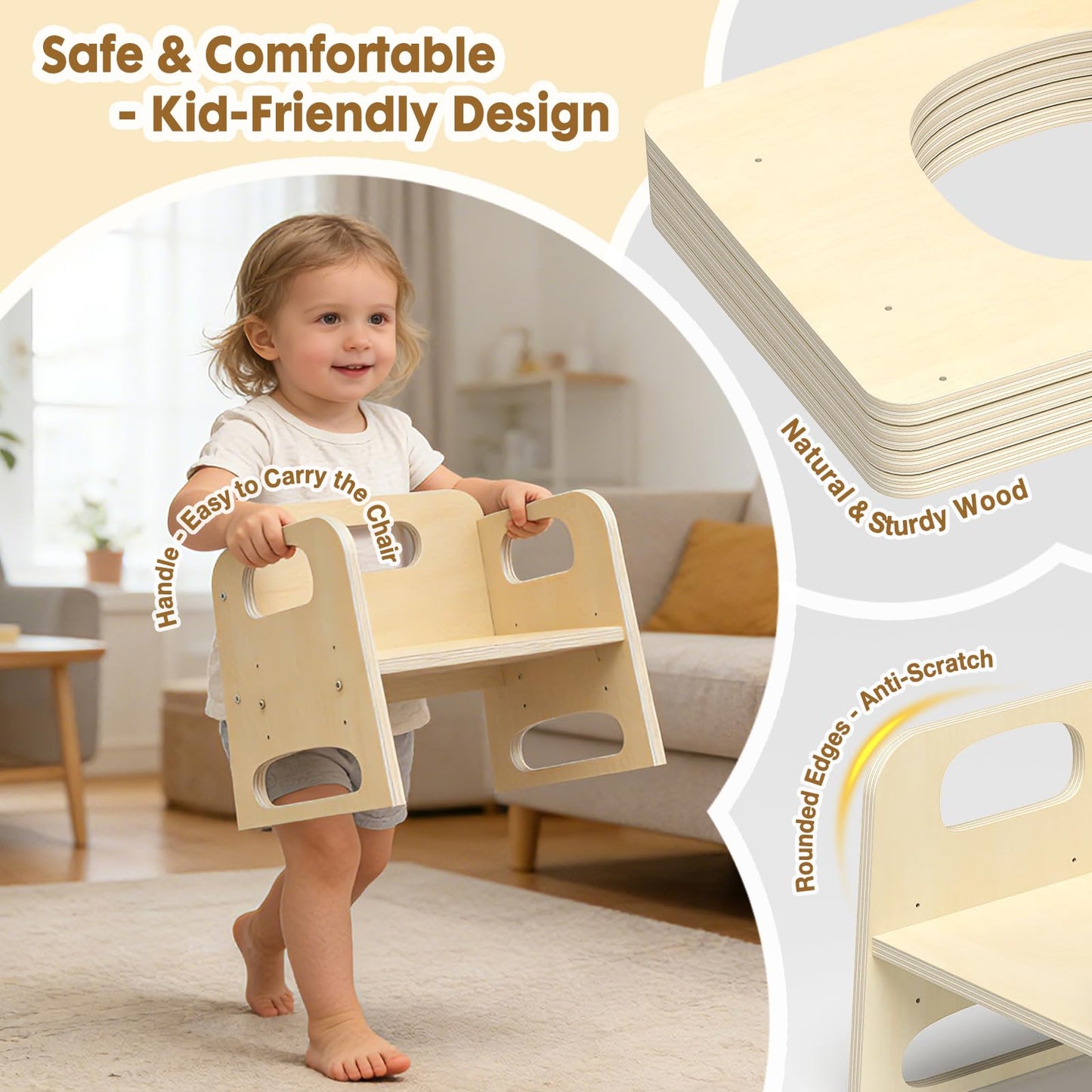 Montessori Toddler Table and Chair Set