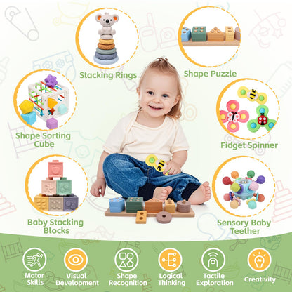 Montessori Baby Toys Set for 0-3 Years