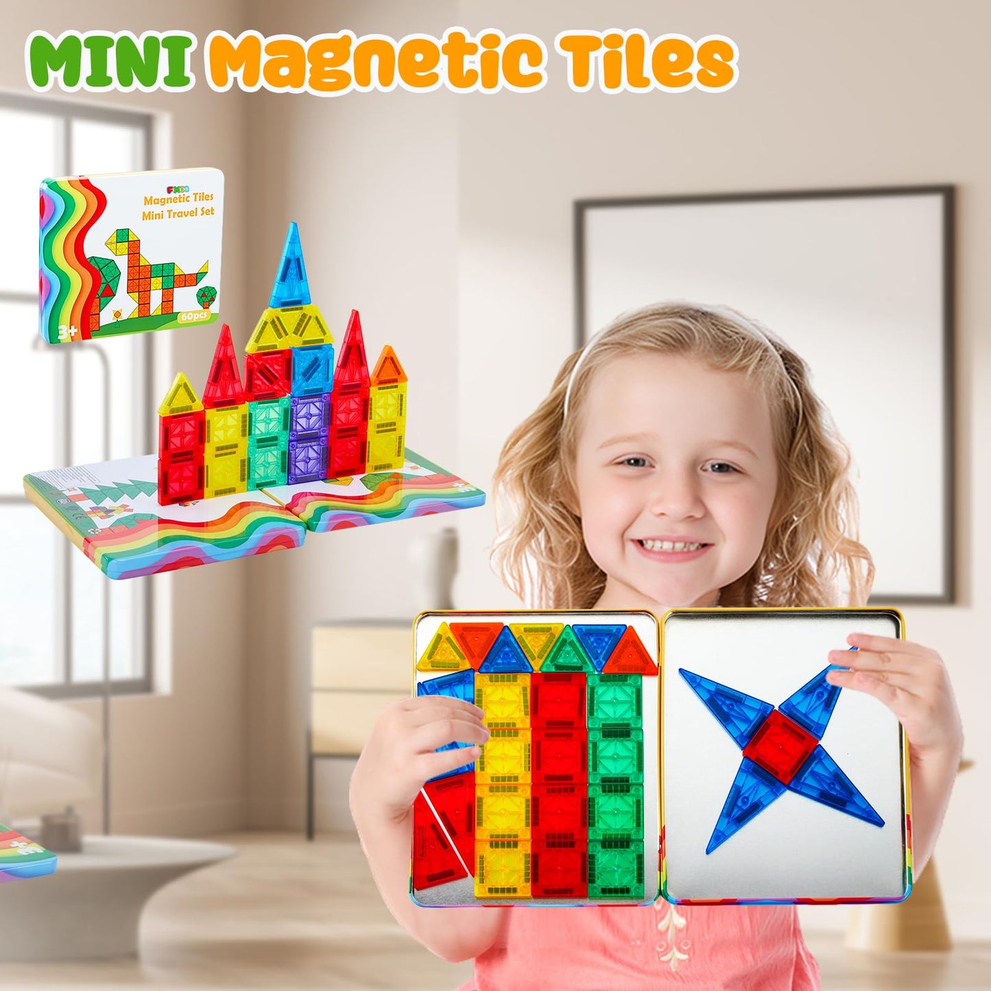 Magnetic Building Tiles STEM Learning Set