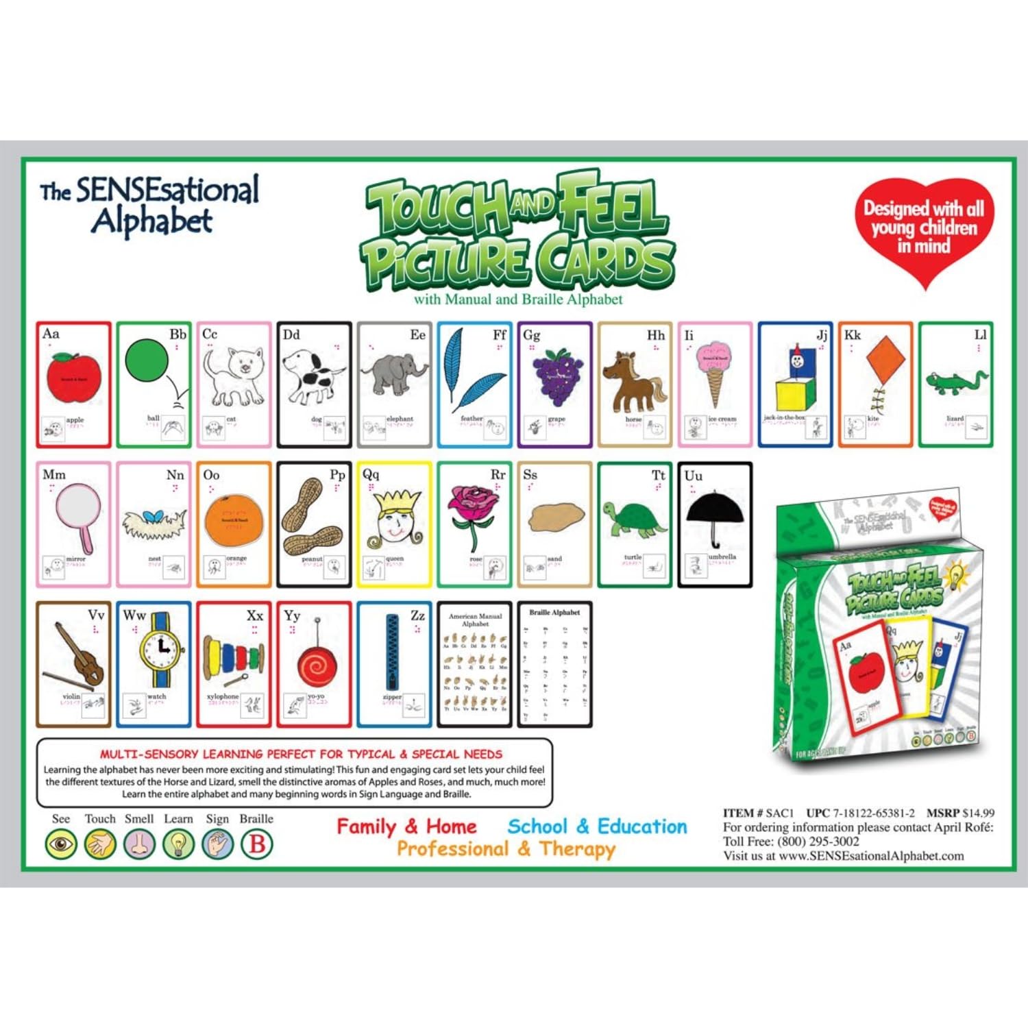 Touch and Feel Alphabet Flash Cards for Toddlers