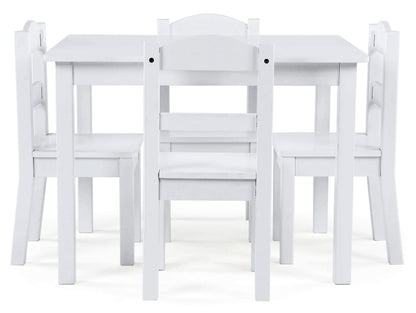 Humble Crew Kids Wood Table & 4 Chairs Set, Toddler