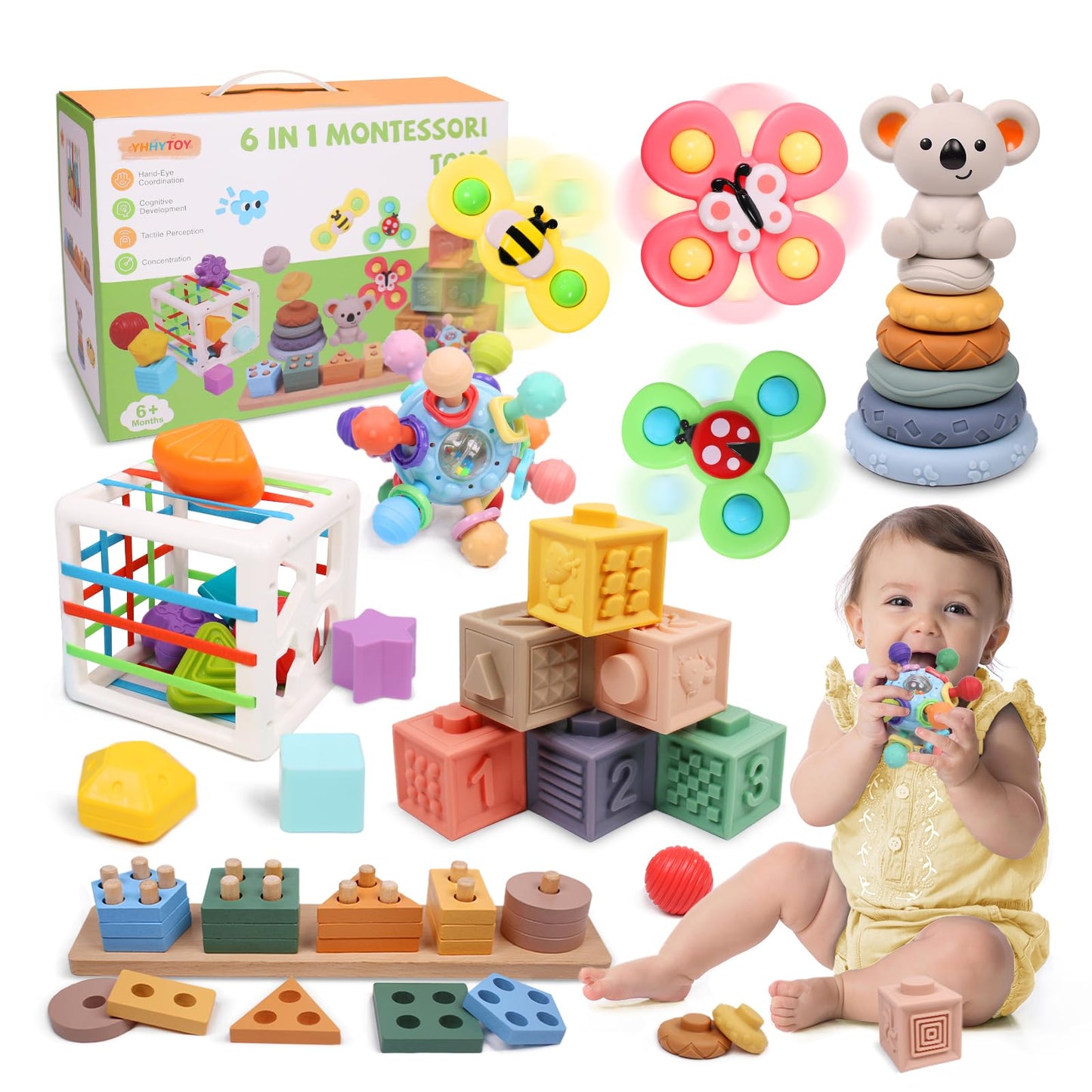 Montessori Baby Toys Set for 0-3 Years