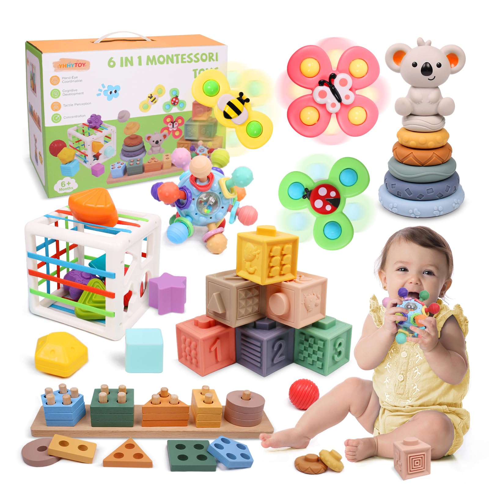 Montessori Baby Toys Set for 0-3 Years