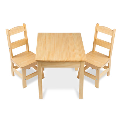 Melissa & Doug Solid Wood Table & Chairs