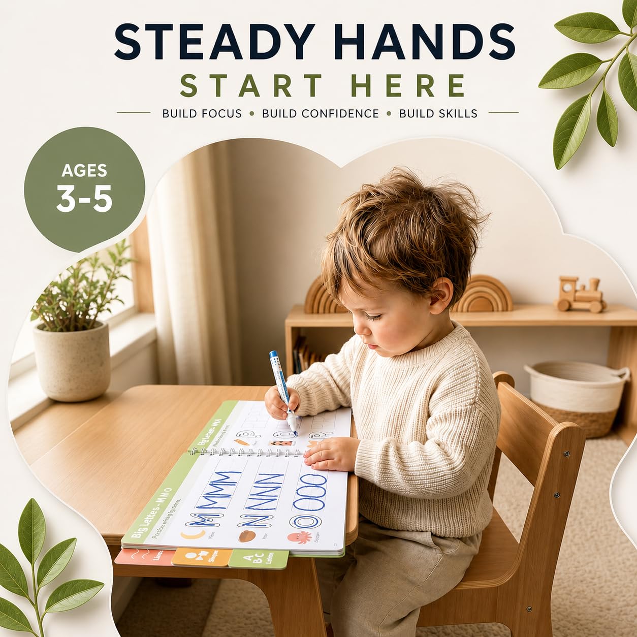 Reusable ABC Tracing Workbook for Kids