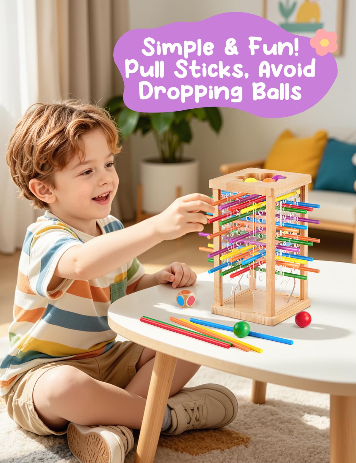 Montessori Wooden Math Board Game for Kids 3+