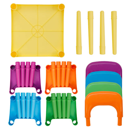 Kids Activity Table and Chairs Set for Playroom