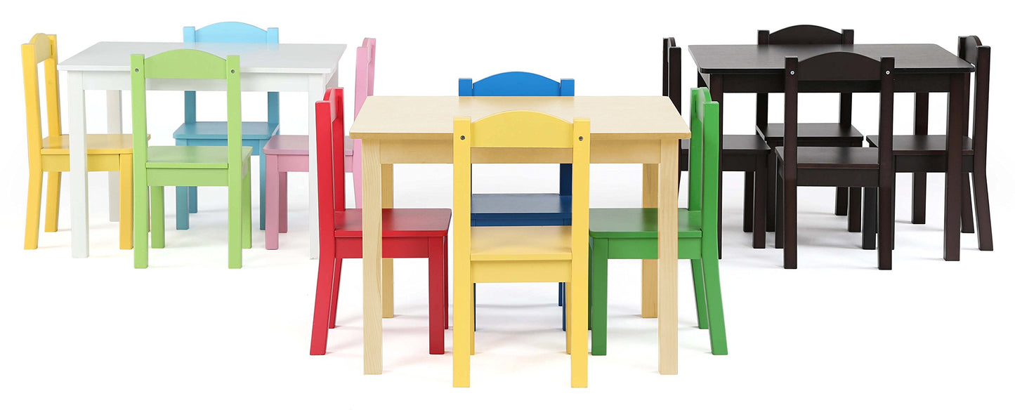 Humble Crew Kids Wood Table & 4 Chairs Set, Toddler