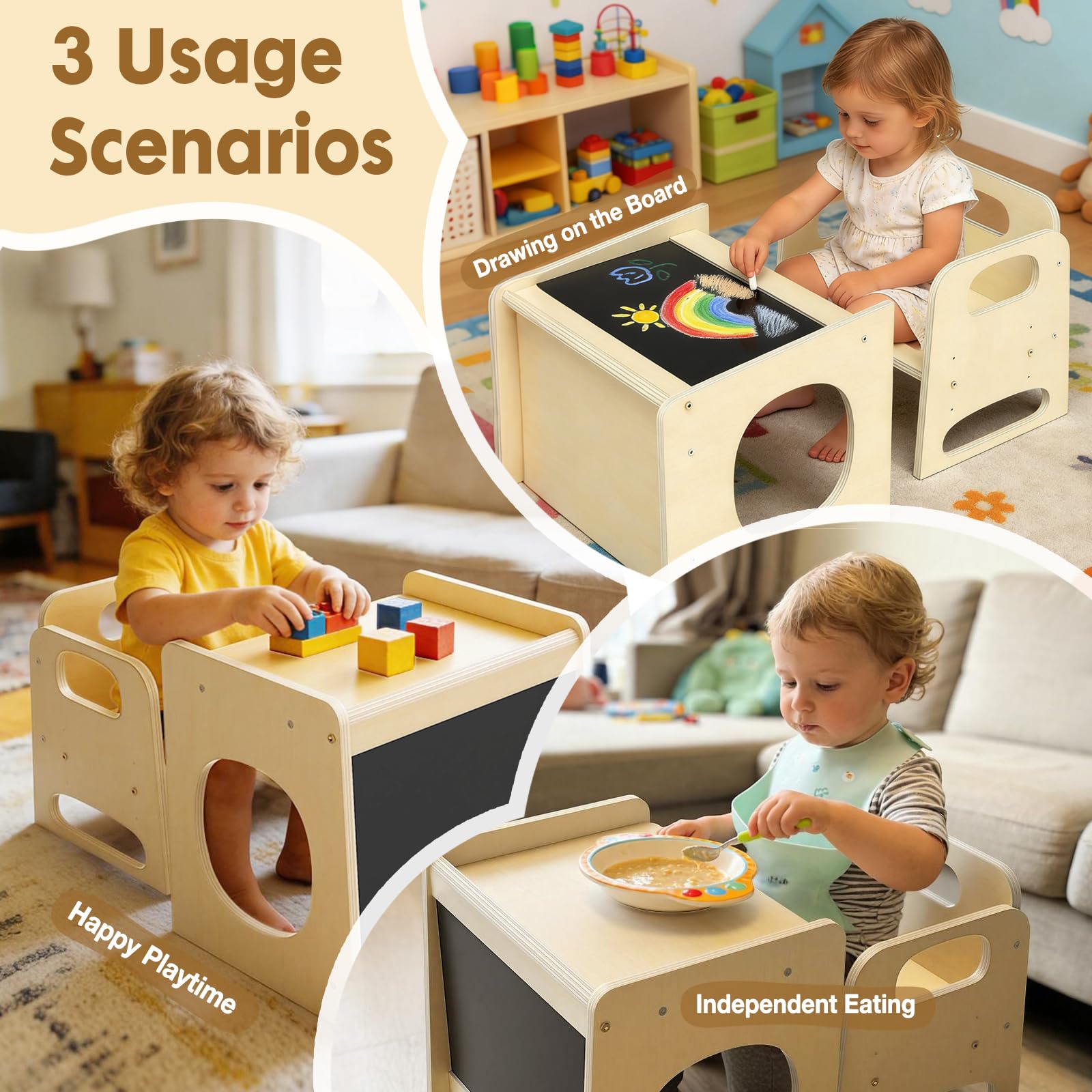 Montessori Toddler Table and Chair Set