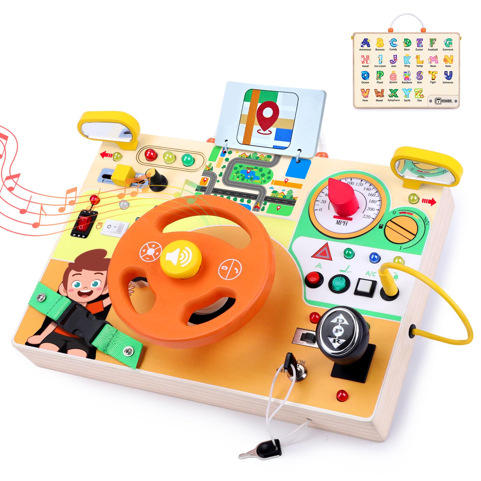 Montessori Busy Board for Toddlers 1-3 Years