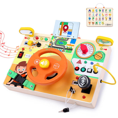 Montessori Busy Board for Toddlers 1-3 Years