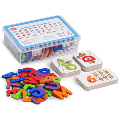 Montessori Alphabet Flash Cards & Wooden Puzzle Toy