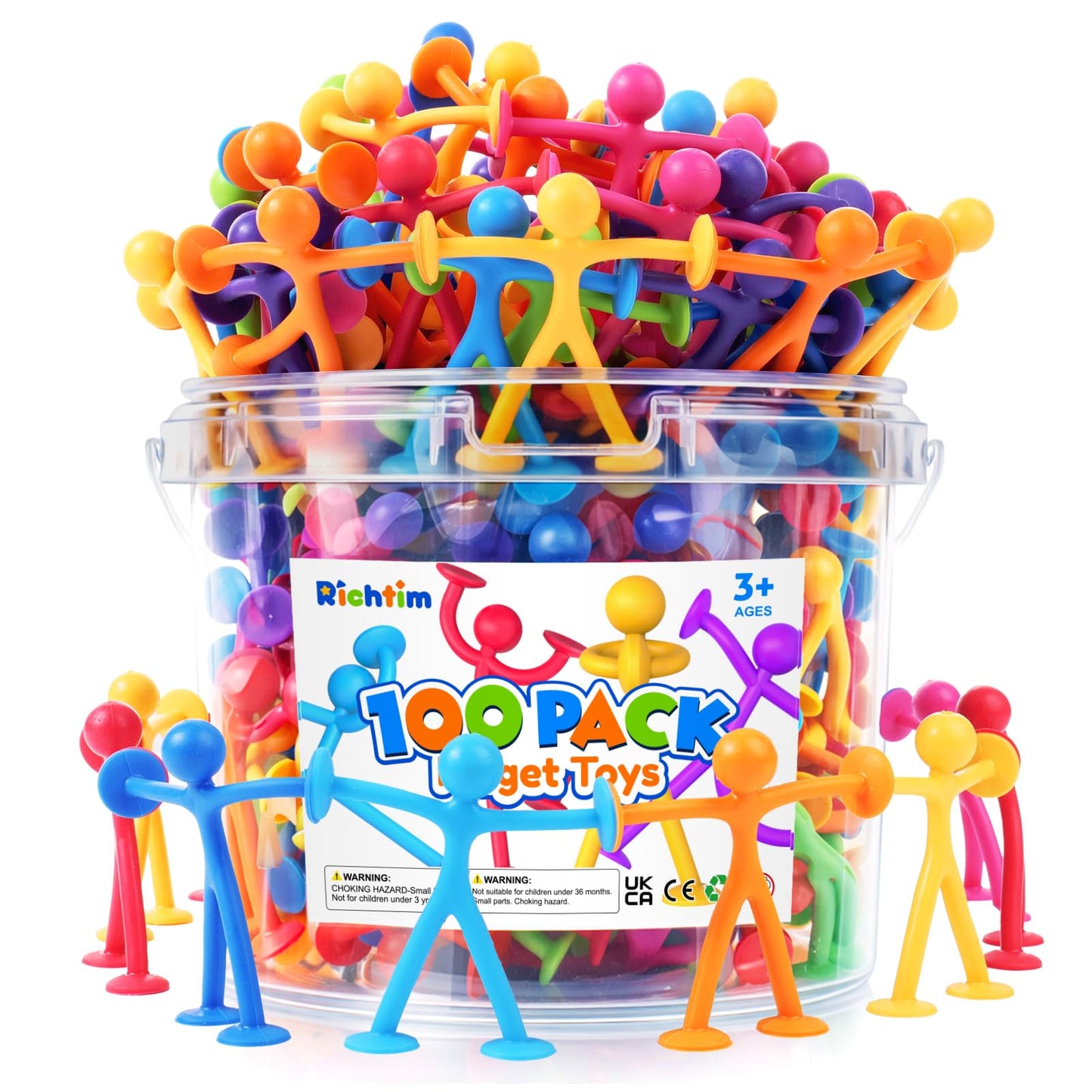 100-Pack Stretchy Suction Fidget Toys for Kids