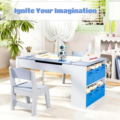 3-in-1 Kids Art Table and Easel Set