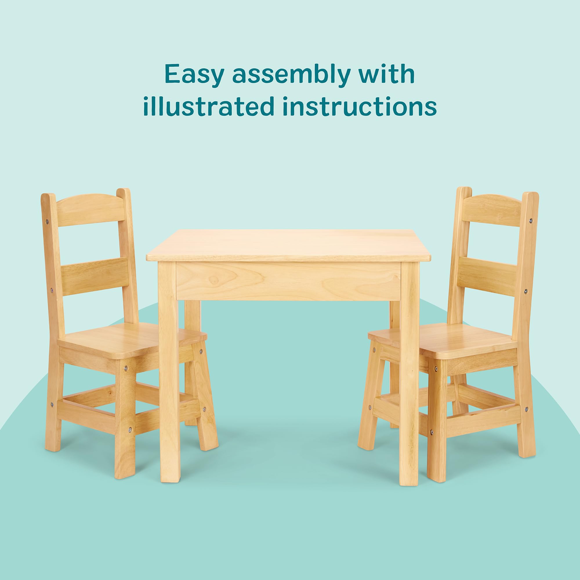 Melissa & Doug Solid Wood Table & Chairs
