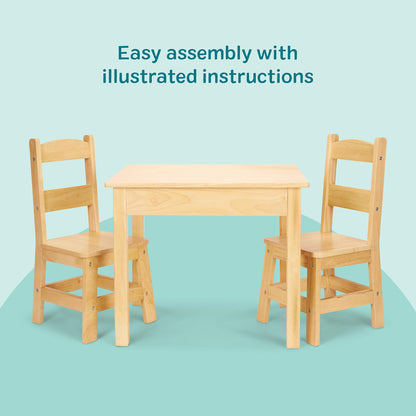Melissa & Doug Solid Wood Table & Chairs