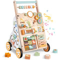 10-in-1 Montessori Wooden Baby Walker for Toddlers