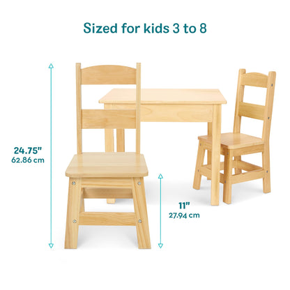 Melissa & Doug Solid Wood Table & Chairs