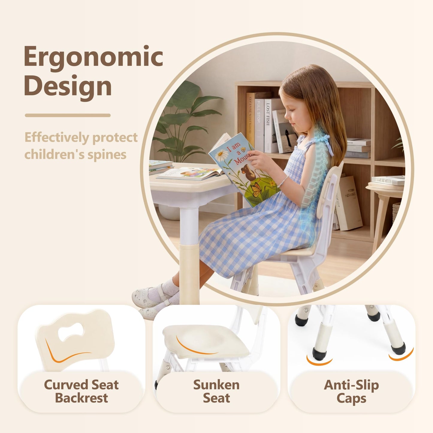 Kinder King Kids Table & 4 Chairs Set